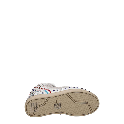 Mou White Leather Ankle