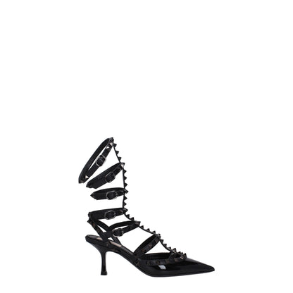 Valentino Garavani Black Leather Sandal