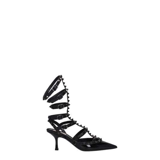 Valentino Garavani Black Leather Sandal