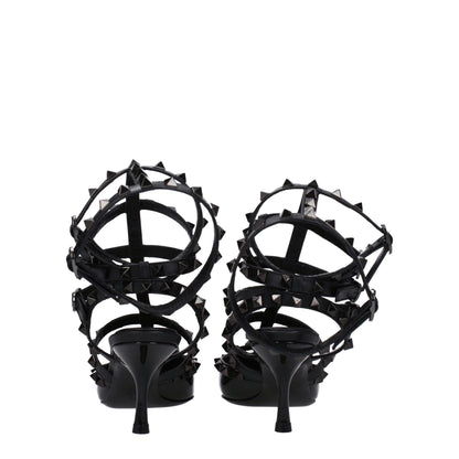 Valentino Garavani Black Leather Sandal
