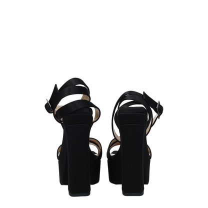 Jimmy Choo Black Satin Sandal