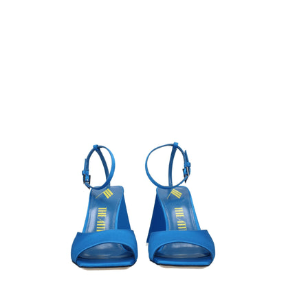 The Attico Blue Satin Sandal