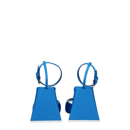 The Attico Blue Satin Sandal