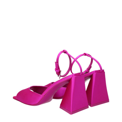 The Attico Pink Satin Sandal