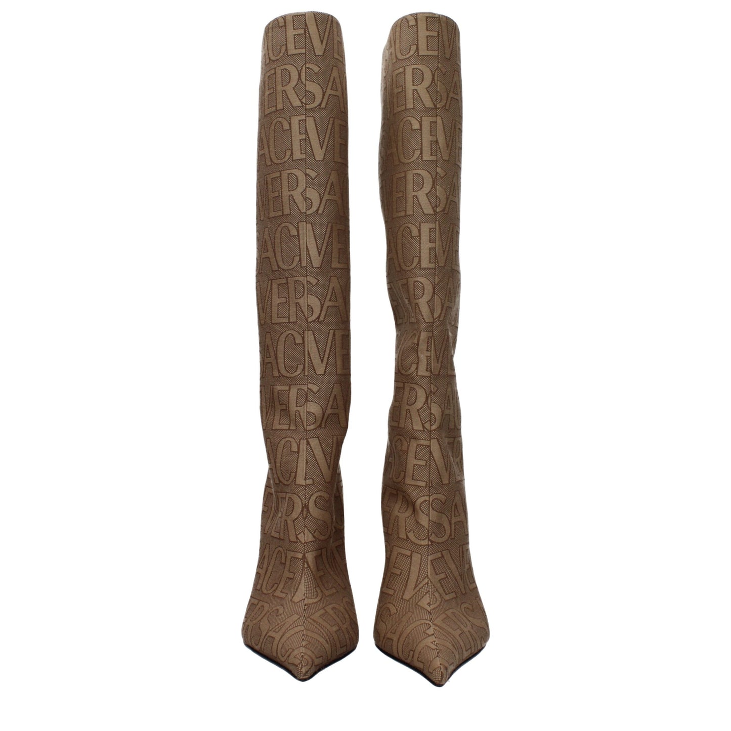 Versace Beige Fabric Boot