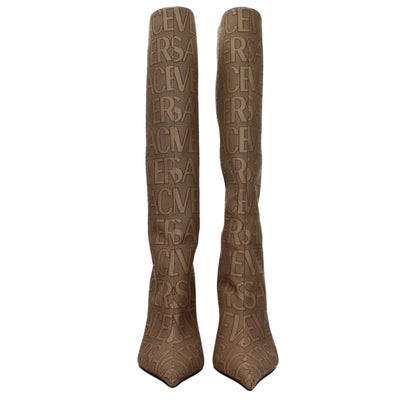 Versace Beige Fabric Boot