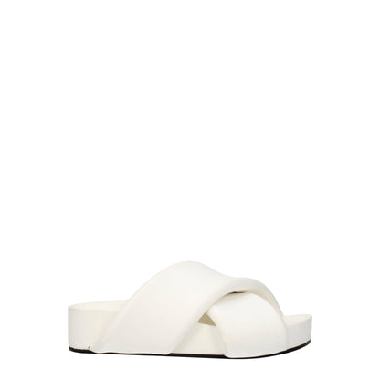 Jil Sander White Leather Slipper