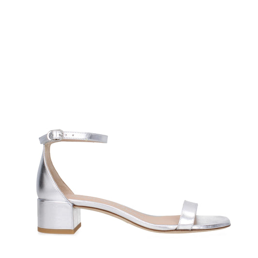Stuart Weitzman Gray Leather Sandal