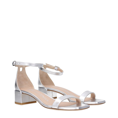 Stuart Weitzman Gray Leather Sandal