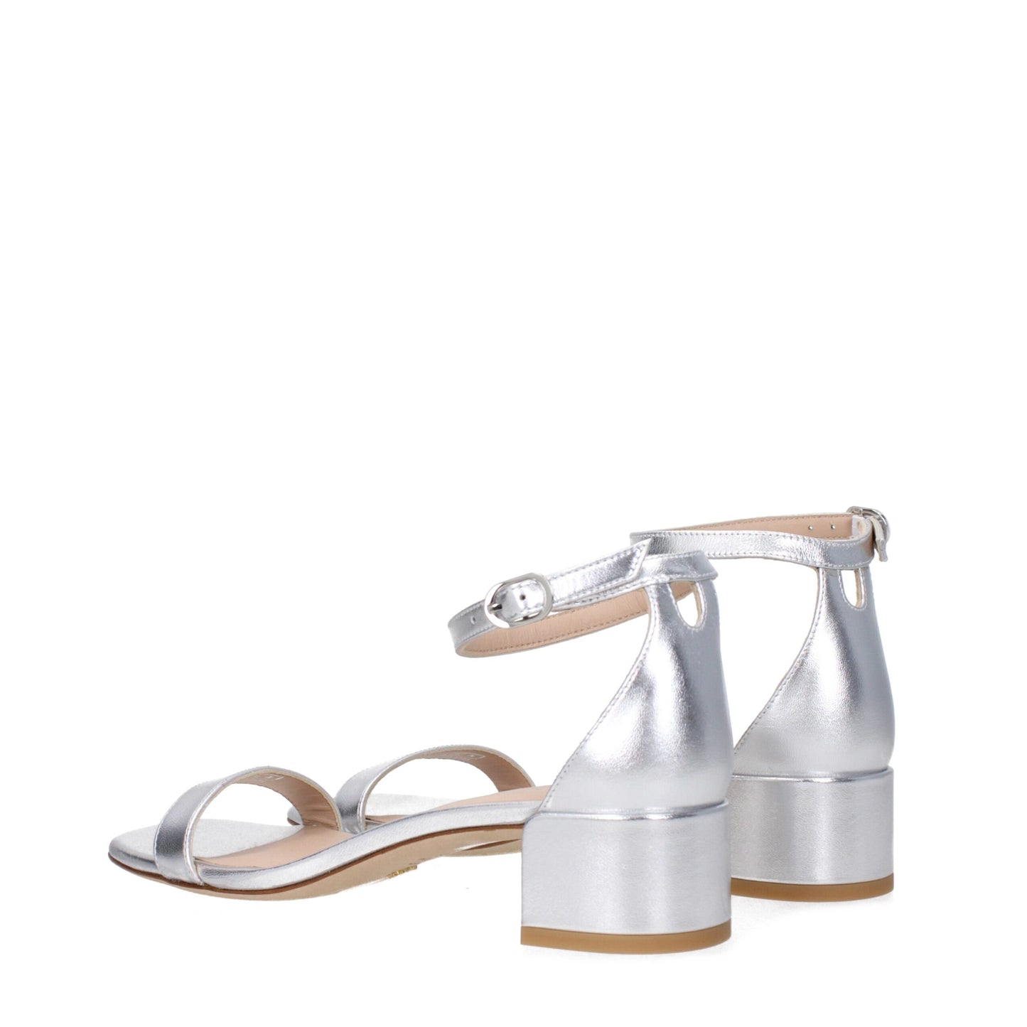Stuart Weitzman Gray Leather Sandal