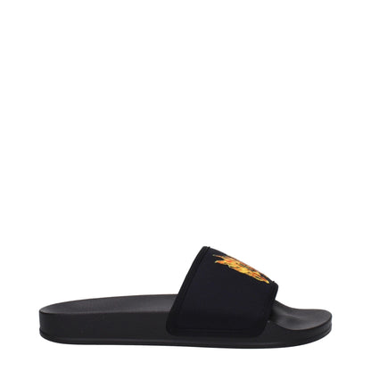 Palm Angels Black Fabric Slipper