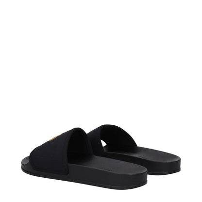Palm Angels Black Fabric Slipper