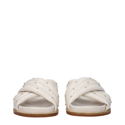 Fabiana Filippi Beige Leather Slipper