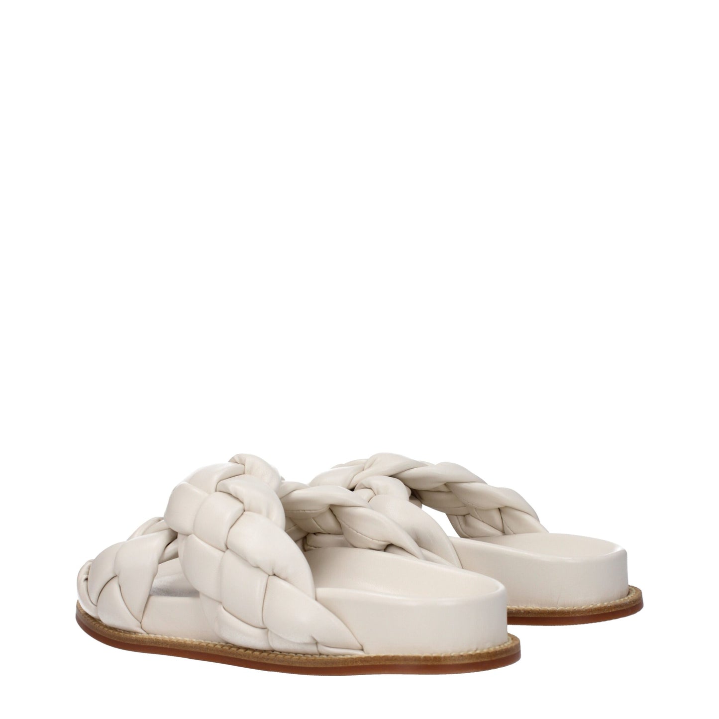 Fabiana Filippi Beige Leather Slipper