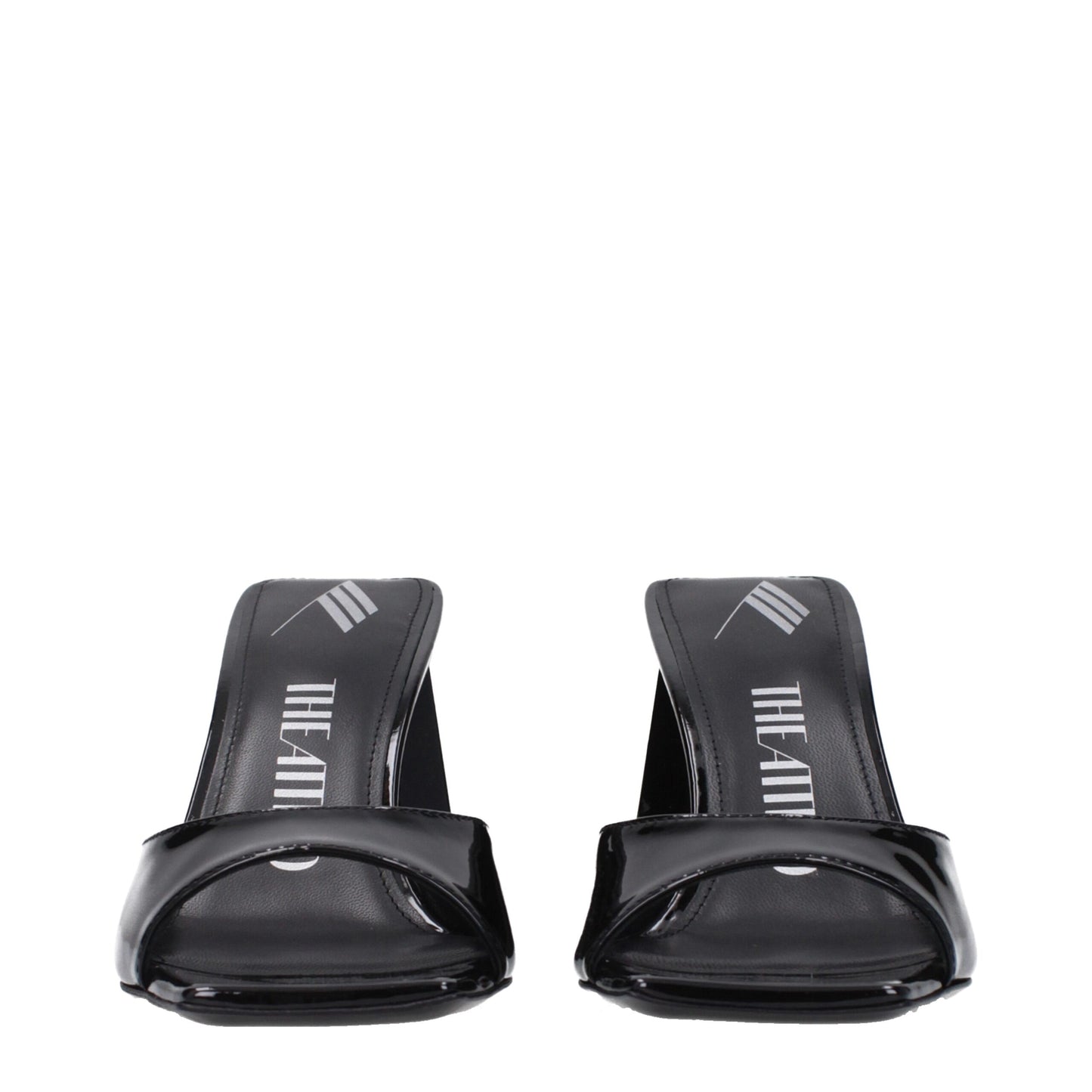 The Attico Black Leather Sandal