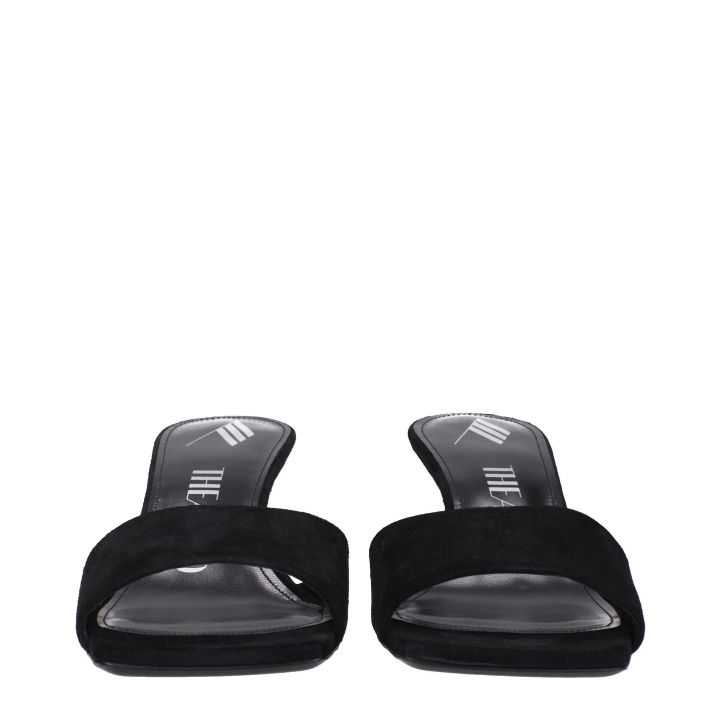 The Attico Black Leather Sandal