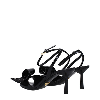 Prada Black Leather Sandal