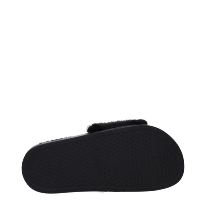 Givenchy Black Cotton Slippers