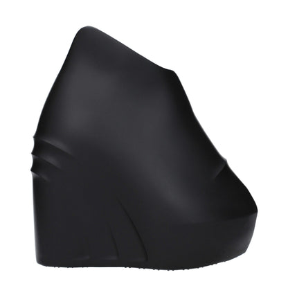 Givenchy Black Cotton Wedge