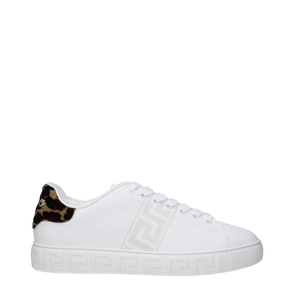 Versace White Leather Sneakers