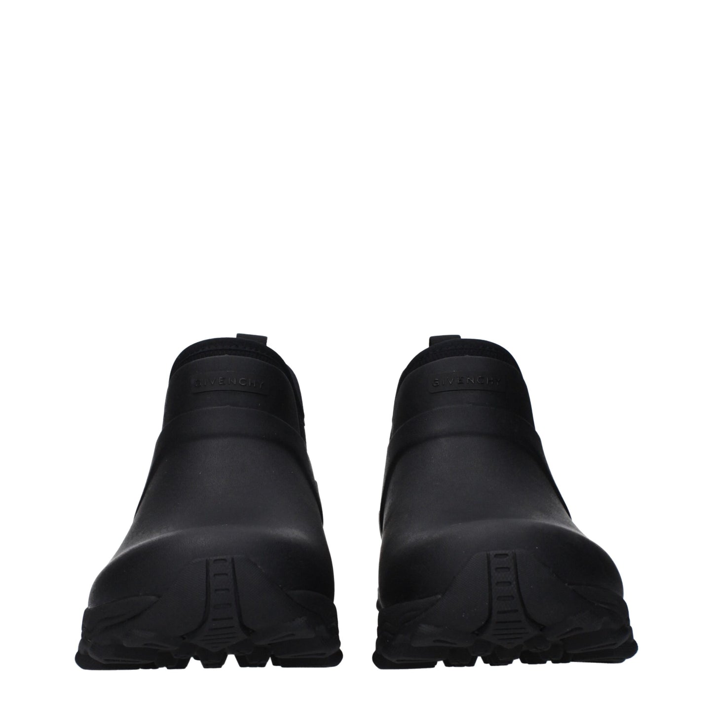 Flat Ankle Boots by Givenchy for men in cotton & rubber black features an effortless chic silhouette from the Men's Cotton & Rubber Flat Ankle Boots collection, showcasing a effortless chic flat and refined round toe style for an effortless chic look.