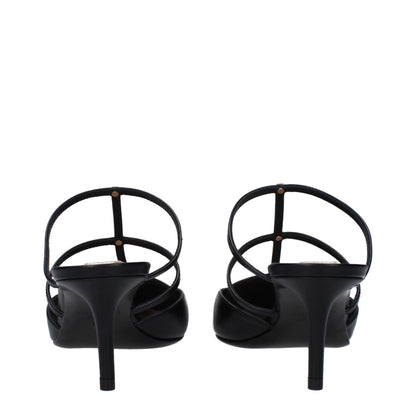 Valentino Garavani Black Leather Sandal