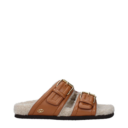 Valentino Garavani Brown Leather Slipper