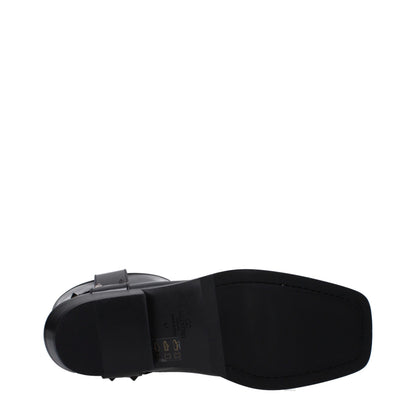 Valentino Garavani Black Leather Ankle