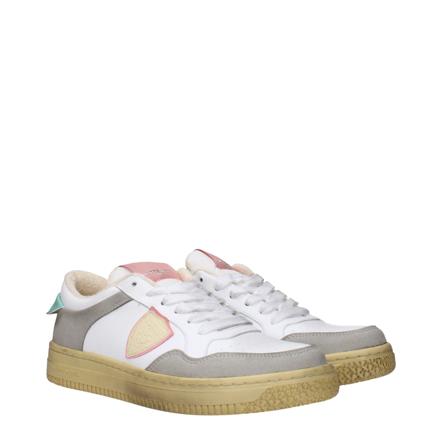Philippe Model White Leather Sneakers