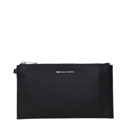 Michael Kors Black Leather Clutch Bag