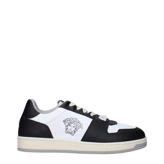 Versace White Leather Low Tops