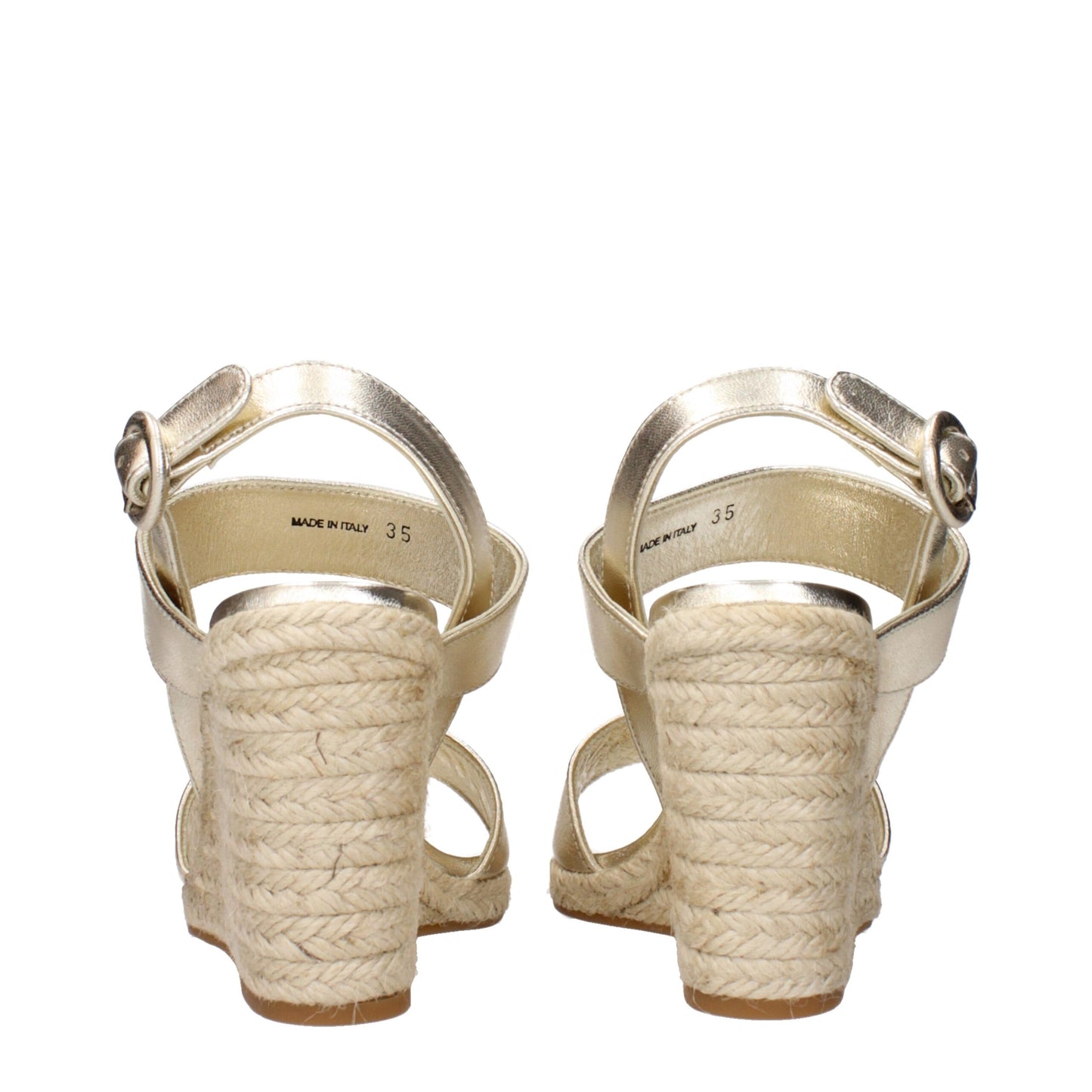 Prada Gold Leather Wedge