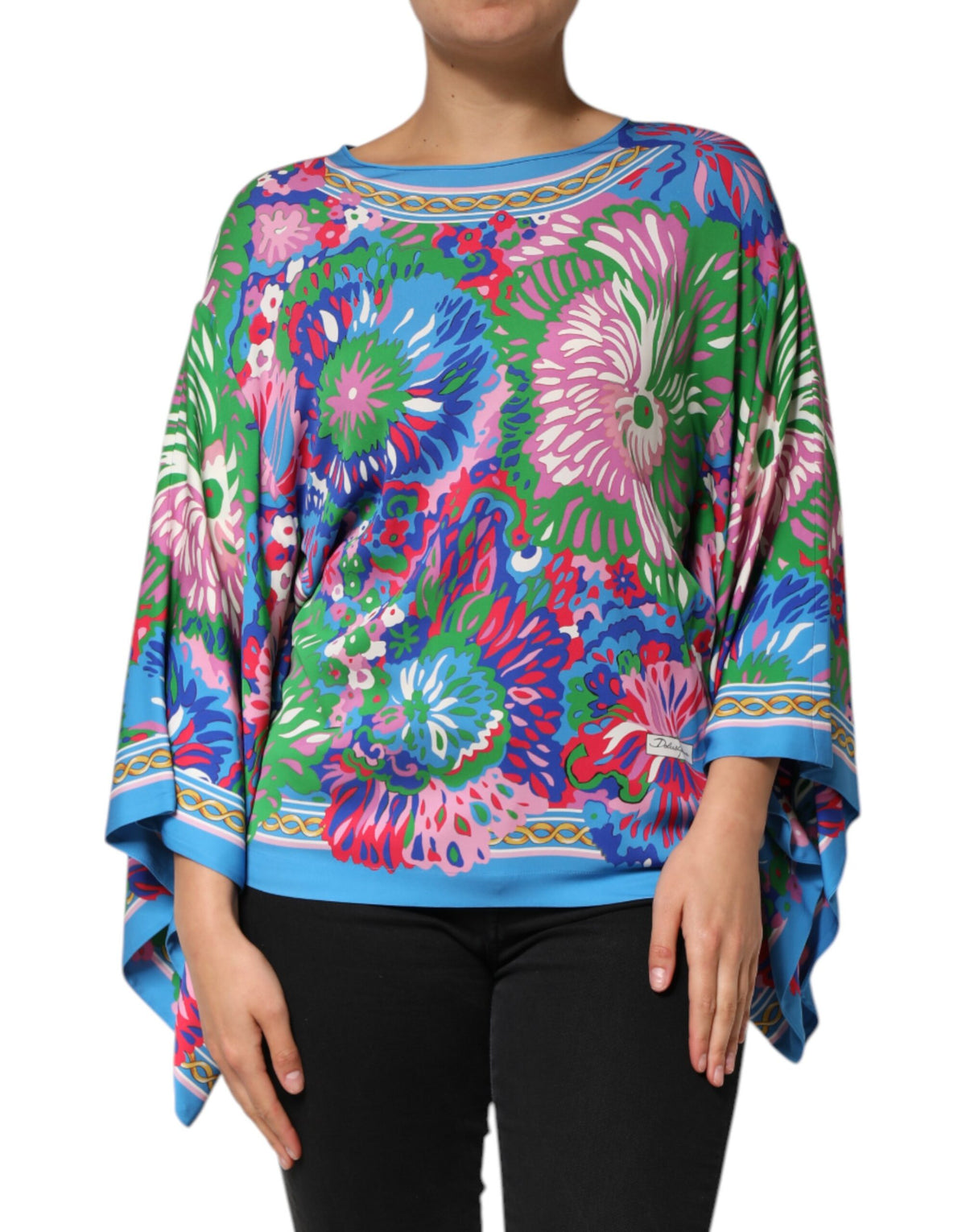 Dolce & Gabbana Women's Silk Tunic - Multicolor Patterned Floral