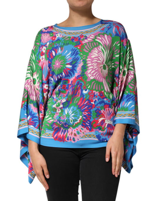 Dolce & Gabbana Women's Silk Tunic - Multicolor Patterned Floral