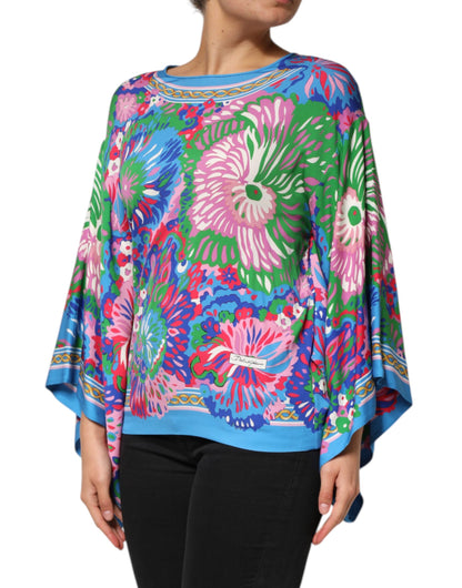 Dolce & Gabbana Women's Silk Tunic - Multicolor Patterned Floral