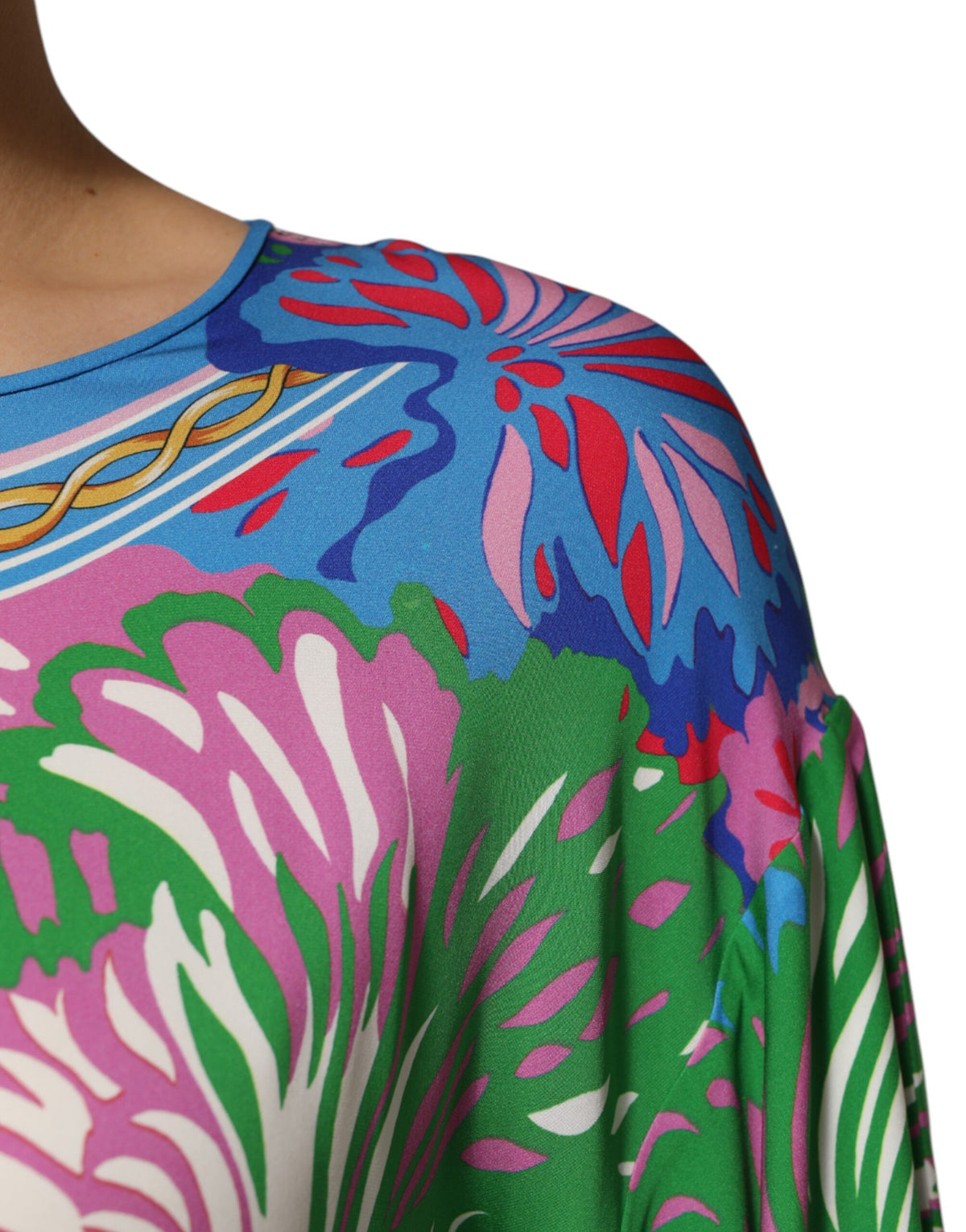 Dolce & Gabbana Women's Silk Tunic - Multicolor Patterned Floral
