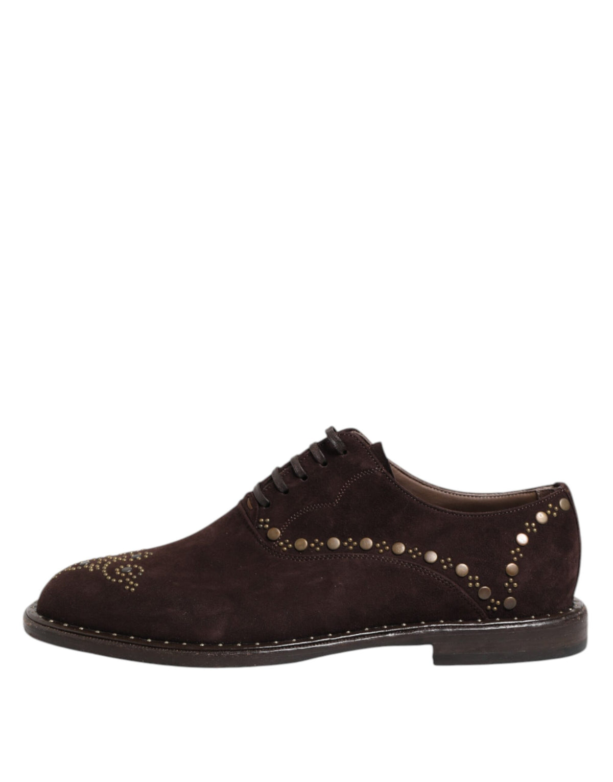 Dolce & Gabbana Men's Viscose Velvet & Leather Oxford Lace-Up Shoes - Brown