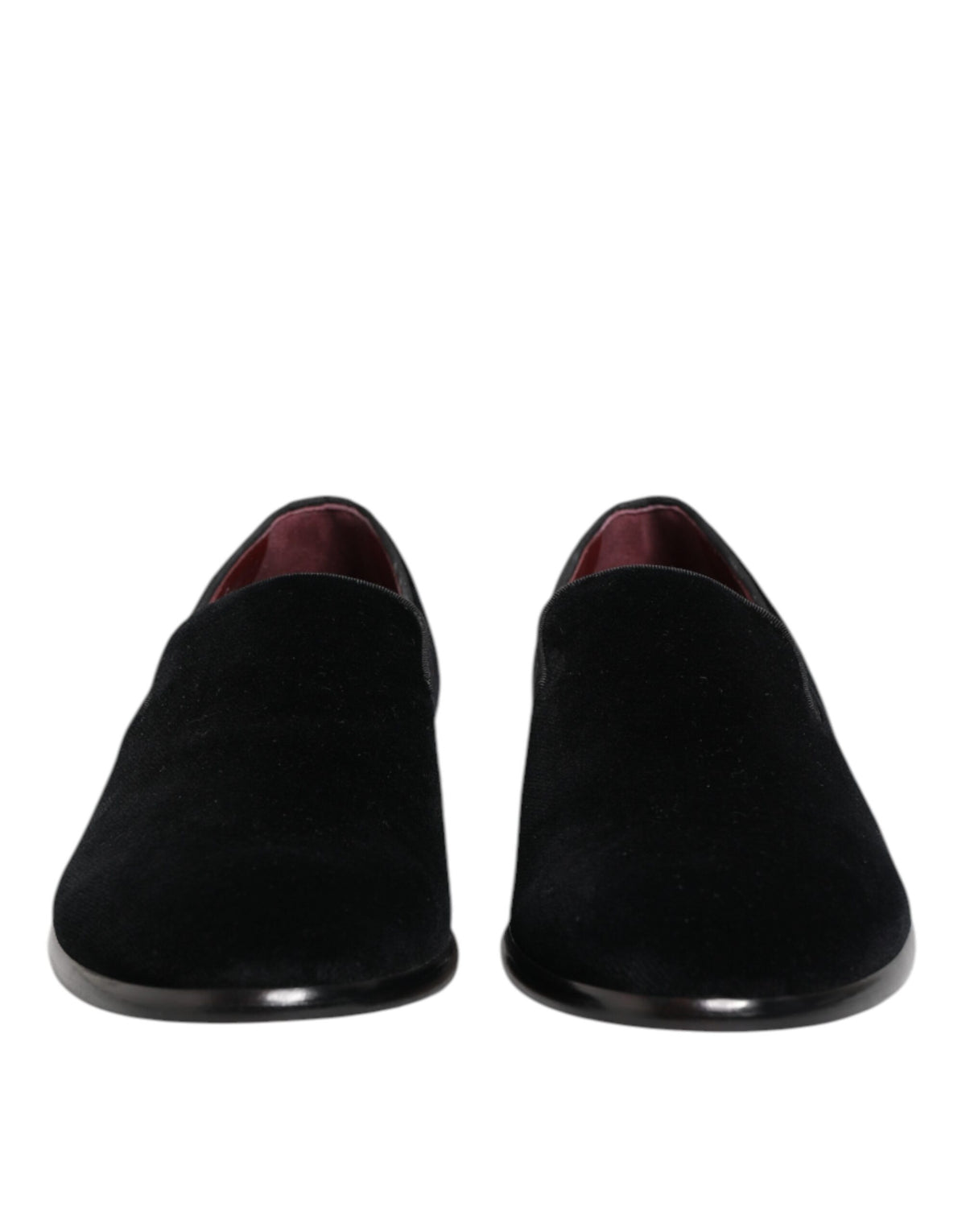 Dolce & Gabbana Men's Cotton Leather & Velvet Loafer Shoes - Black