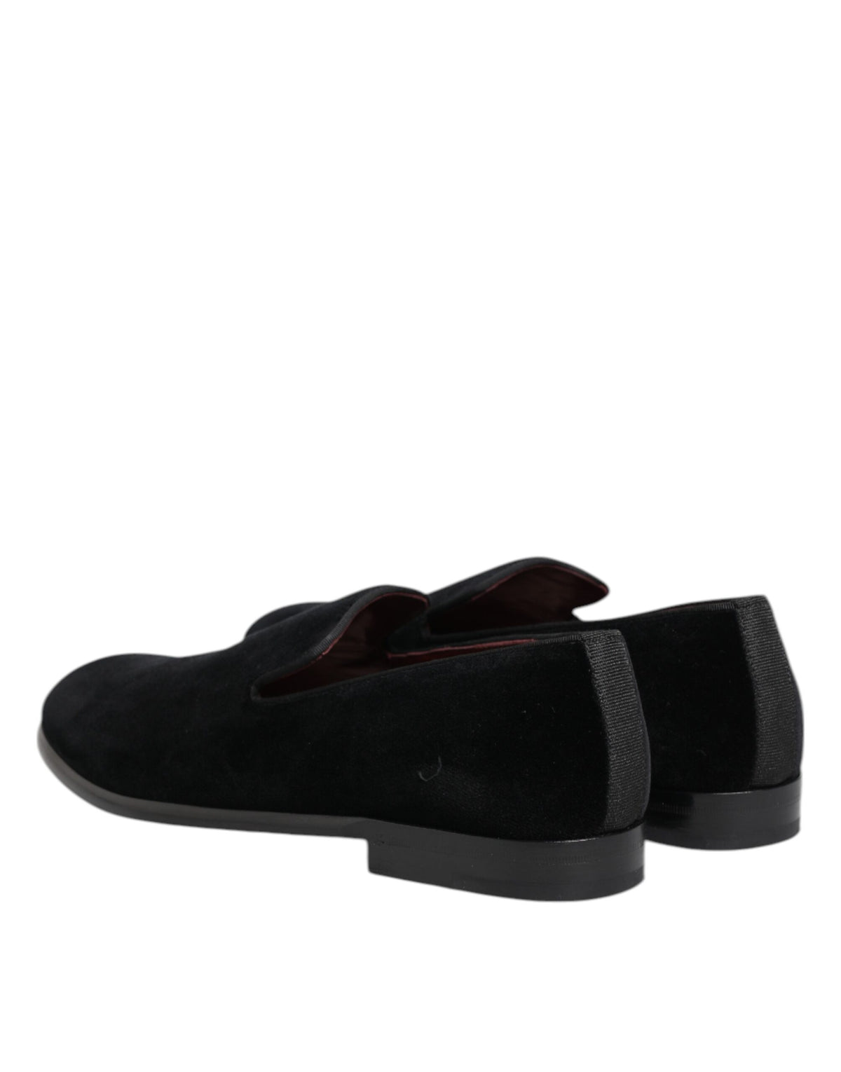 Dolce & Gabbana Men's Cotton Leather & Velvet Loafer Shoes - Black