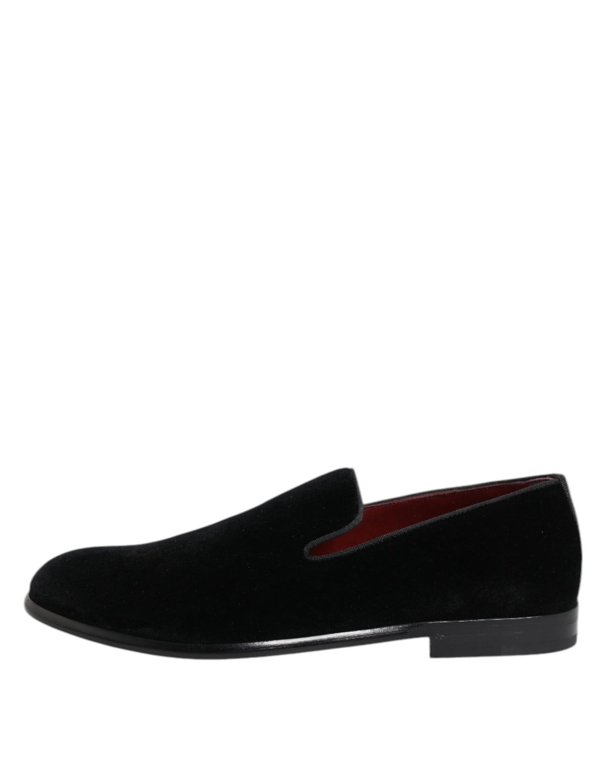 Dolce & Gabbana Men's Cotton Leather & Velvet Loafer Shoes - Black