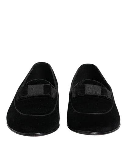 Dolce & Gabbana Men's Leather Cotton & Viscose Loafer Shoes - Black