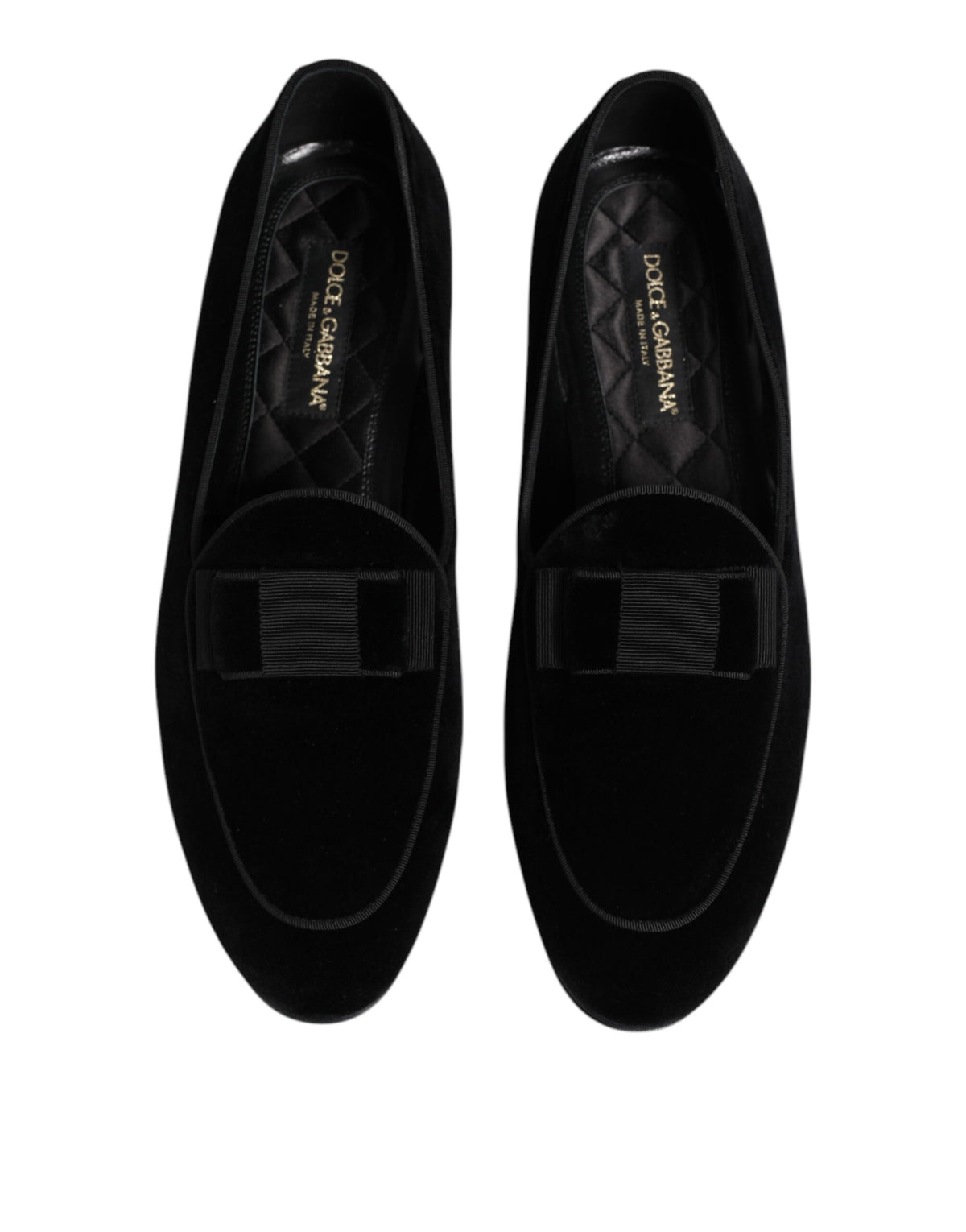 Dolce & Gabbana Men's Leather Cotton & Viscose Loafer Shoes - Black
