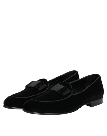 Dolce & Gabbana Men's Leather Cotton & Viscose Loafer Shoes - Black