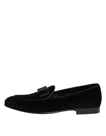 Dolce & Gabbana Men's Leather Cotton & Viscose Loafer Shoes - Black