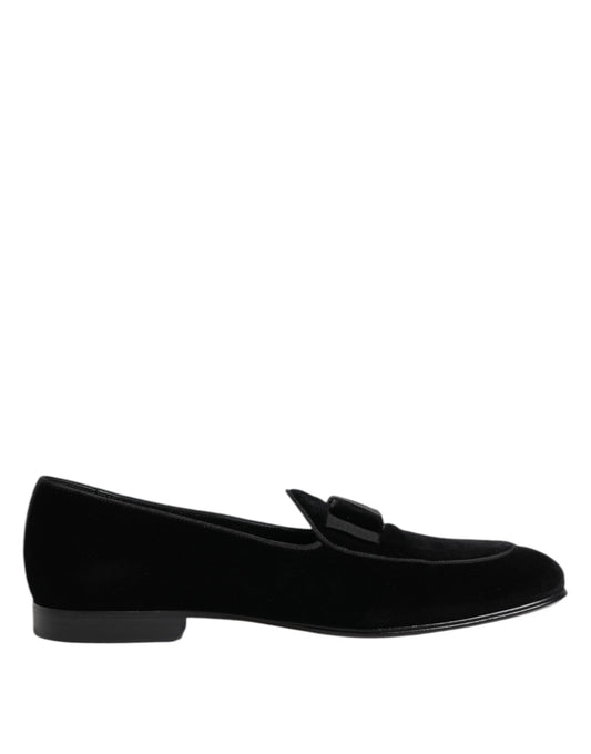 Dolce & Gabbana Men's Leather Cotton & Viscose Loafer Shoes - Black
