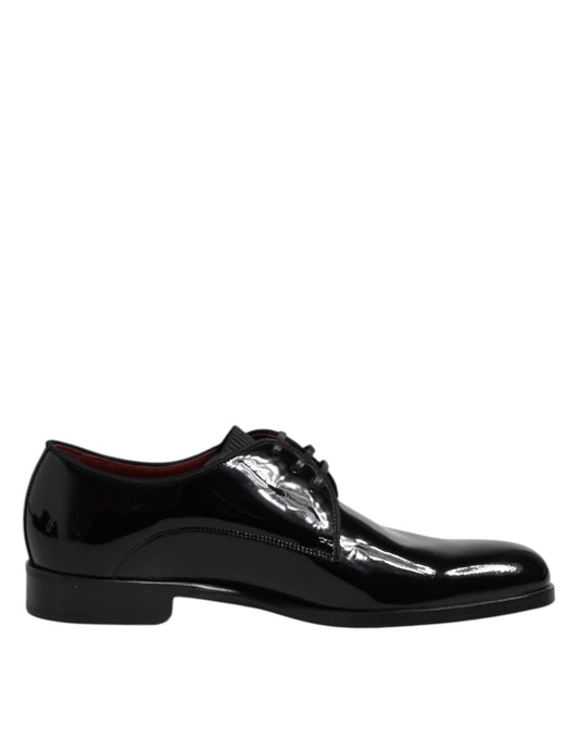 Dolce & Gabbana Men's Calfskin Leather Derby Lace-Up Shoes - Black