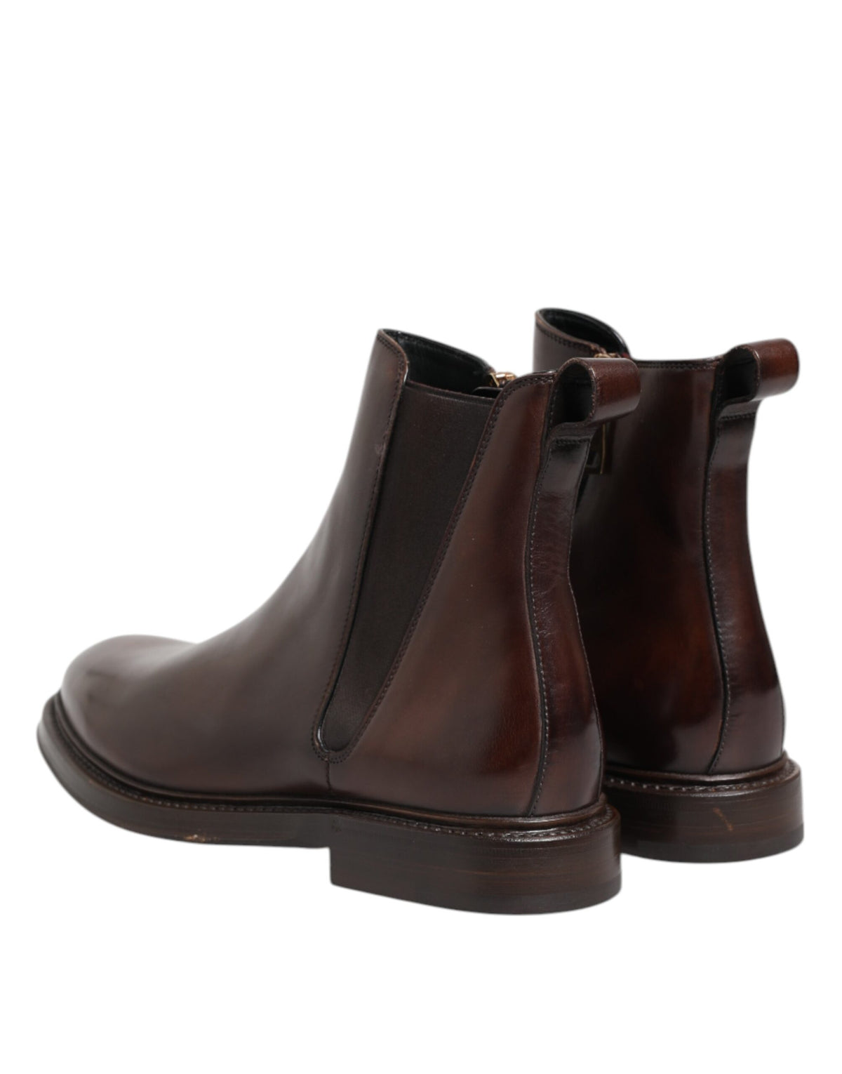 Dolce & Gabbana Men's Polyester & Calf Leather Chelsea Mid-Calf Boots - Brown