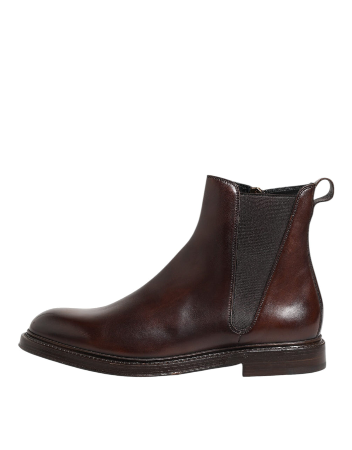 Dolce & Gabbana Men's Polyester & Calf Leather Chelsea Mid-Calf Boots - Brown