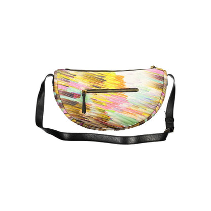 Shoulder Handbag by Desigual for women in polyester yellow features a signature silhouette, showcasing a secure zipper and signature external-pockets & internal-pockets with versatile shoulder-strap & adjustable-strap for a sophisticated look.