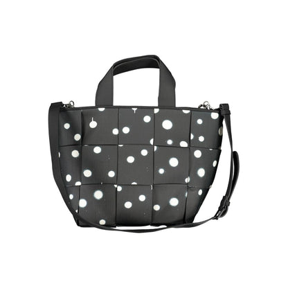 Desigual Black M Woven Droplets Tote Handbag